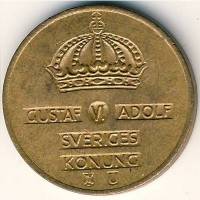 () Монета Швеция 1952 год 2  ""   Бронза  UNC